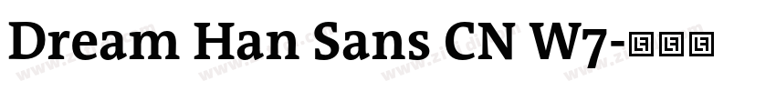 Dream Han Sans CN W7字体转换